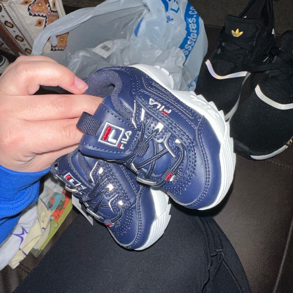 Fila Blue and White Sneakers Classic Athletic Style